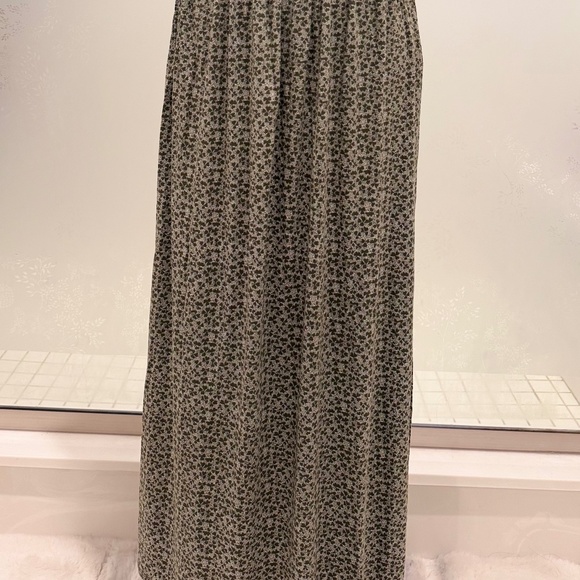 BP. Strapless Smocked Maxi Dress – Green Floral Print - Picture 7 of 7